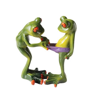 Statuetta Rane Divertenti | Idea Regalo Originale per Giardino