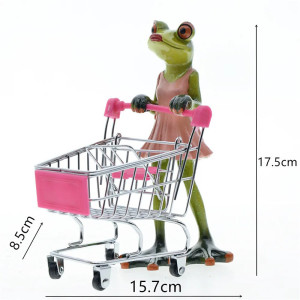 Statuetta Rana Shopping - Decorazione Originale e Divertente!