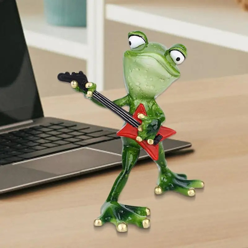 Statuetta Rana Rocker con Chitarra | Idea Regalo Divertente