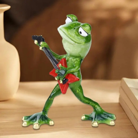 Statuetta Rana Rocker con Chitarra | Idea Regalo Divertente