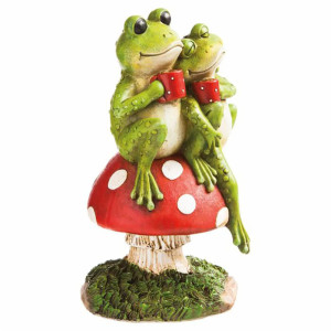 Statuetta Rane Innamorate - Decorazione Romantica Naturale!