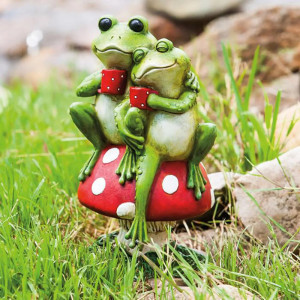 Statuetta Rane Innamorate - Decorazione Romantica Naturale!