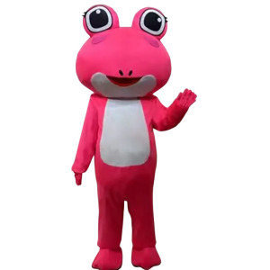 Mascotte Rana Rosa "Visetto Lampone" - Costume Divertente!