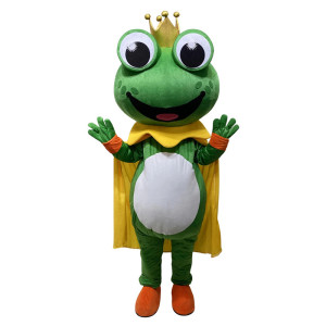 Mascotte Rana Principe Cra-Reale | Costume Re di Alta Qualità