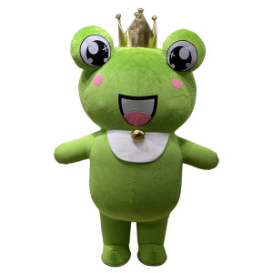 Mascotte Rana Regina Cra-Cra - Costume Principessa Divertente