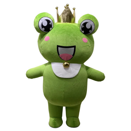 Mascotte Rana Regina Cra-Cra - Costume Principessa Divertente