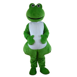 Mascotte Rana Pancione della Palude - Costume Verde Imbottito!