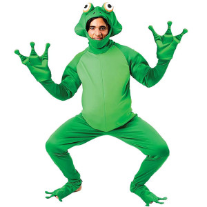 Costume da Rana Cra-Ginnasta - Travestimento Stretch Verde Adulto