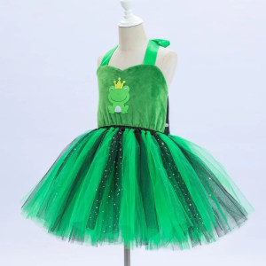 Costume da Principessa Ranocchia Cra-Reale - Tutù Verde & Nero!