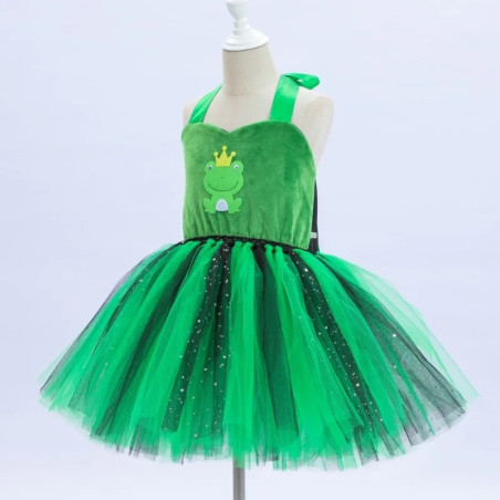 Costume da Principessa Ranocchia Cra-Reale - Tutù Verde & Nero!
