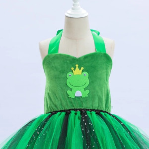 Costume da Principessa Ranocchia Cra-Reale - Tutù Verde & Nero!