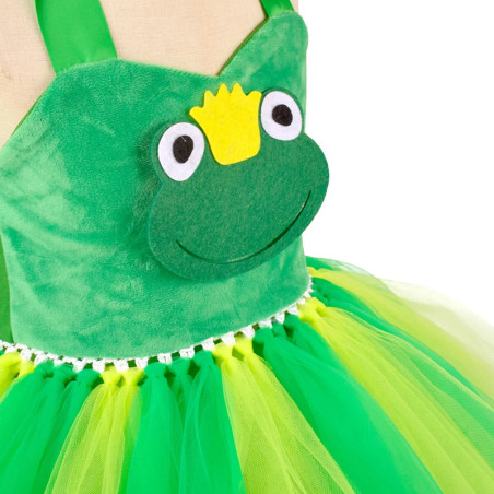 Costume Principessa Rana Bambina - Tutù e Accessori Inclusi!