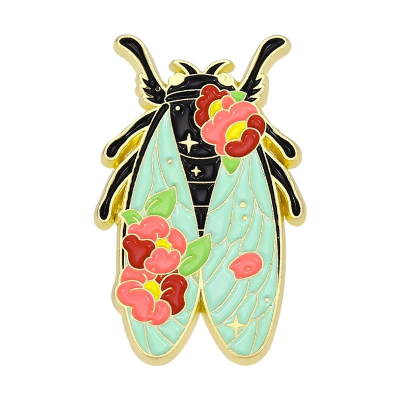 Spilla Scarabeo Fiore d'Ebano | Gioiello Egiziano Nero!