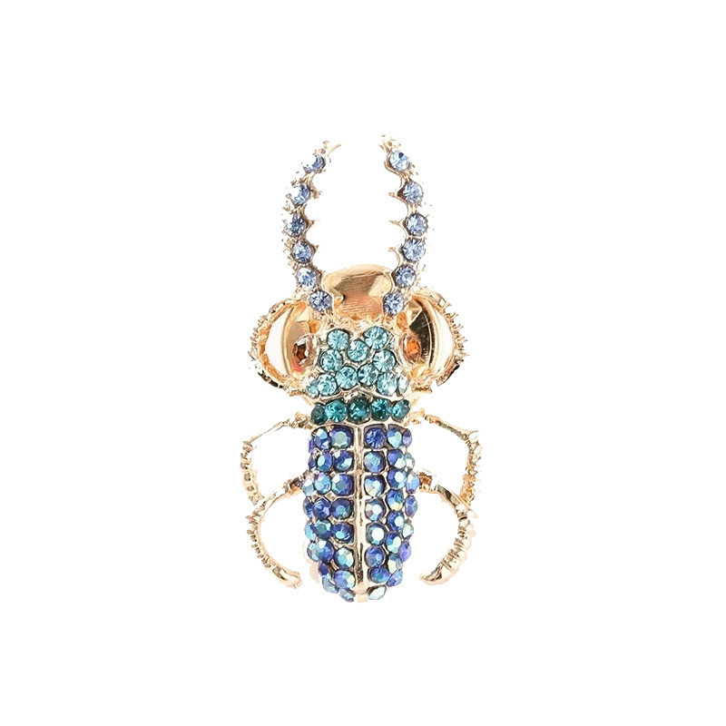 Spilla Scarabeo Cristallo Cobalto | Gioiello Donna Originale