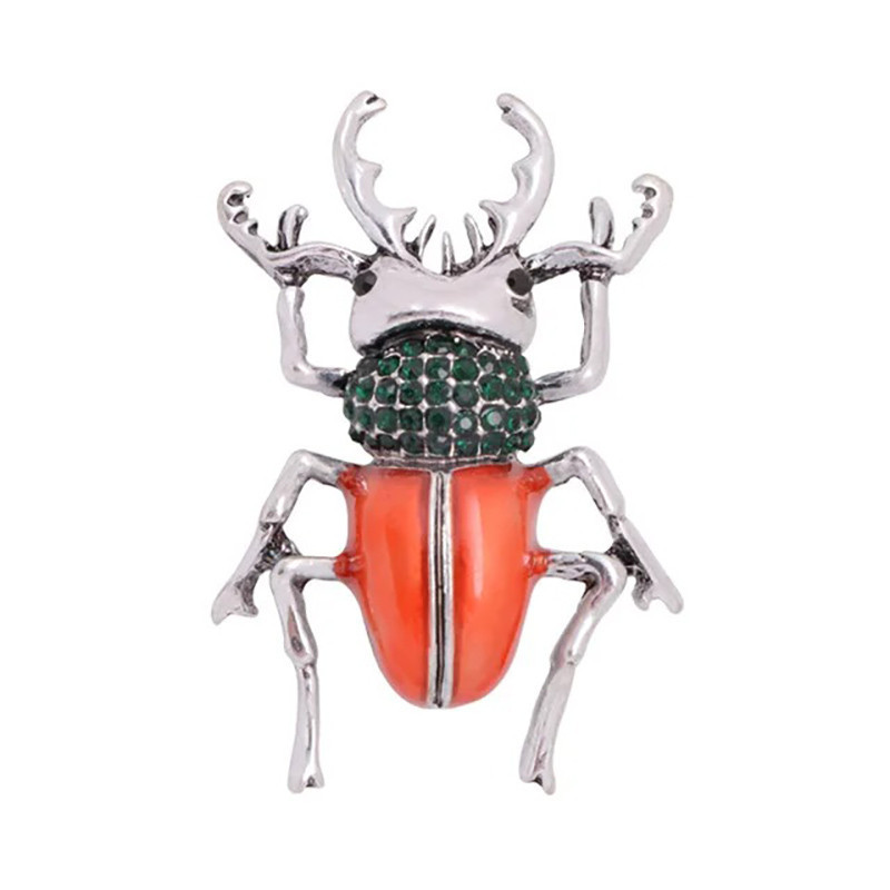 Spilla Scarabeo Mandarino Reale - Gioiello Originale Elegante