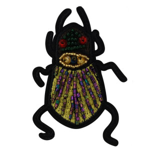 Toppa Scarabeo "Crepuscolo Reale" - Patch Termoadesiva Ricamata