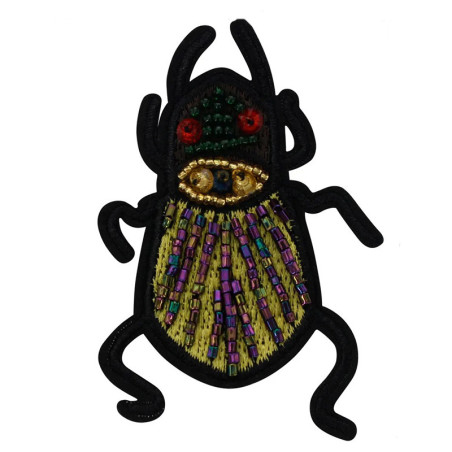 Toppa Scarabeo "Crepuscolo Reale" - Patch Termoadesiva Ricamata
