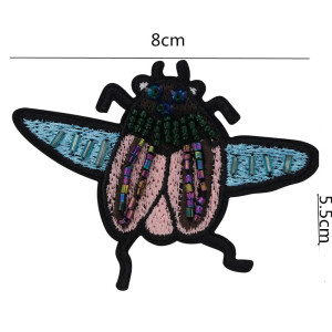 Toppa Scarabeo "Ali Pastello" - Patch Termoadesiva Ricamata!