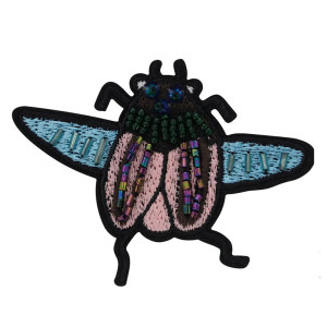 Toppa Scarabeo "Ali Pastello" - Patch Termoadesiva Ricamata!