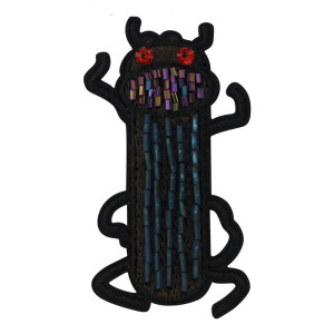Patch Scarabeo "Guardiano Oscuro" - Toppa Termoadesiva Ricamata