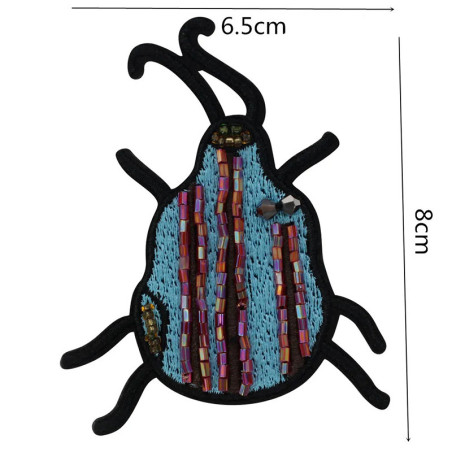 Patch Scarabeo "Cielo Scintillante" - Toppa Termoadesiva