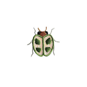 Toppa Scarabeo 'Fogliame Verde' | Patch Ricamato Originale