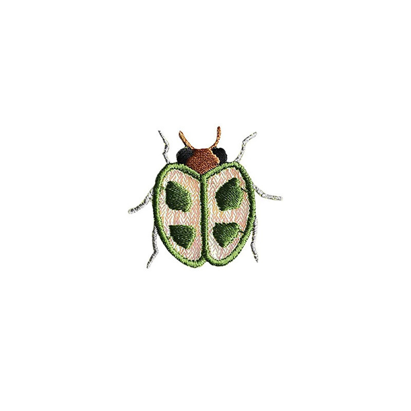 Toppa Scarabeo 'Fogliame Verde' | Patch Ricamato Originale