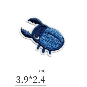 Toppa Scarabeo "Blu Meccanico" - Patch Ricamato Originale!