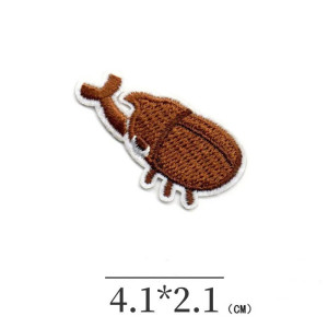 Patch Scarabeo "Guerriero Bruno" | Toppa Ricamata Originale