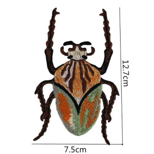 Toppa Scarabeo "Jungle Royale" Ricamata - Patch Verde & Oro