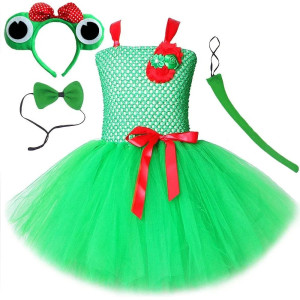 Costume da Rana Bambina 'Miss Cra Cra' - Tutù Verde e Rosa!