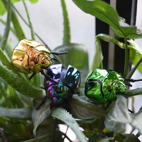 Scarabeo Meccanico a Carica - Riflessi Cromati | 3 Colori