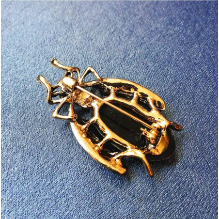 Spilla Scarabeo Smeraldo Barocco | Gioiello Unico Donna