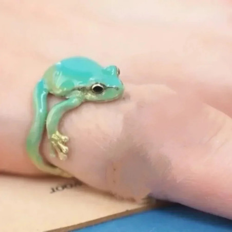 Bague Grenouille Reflet Aquatique