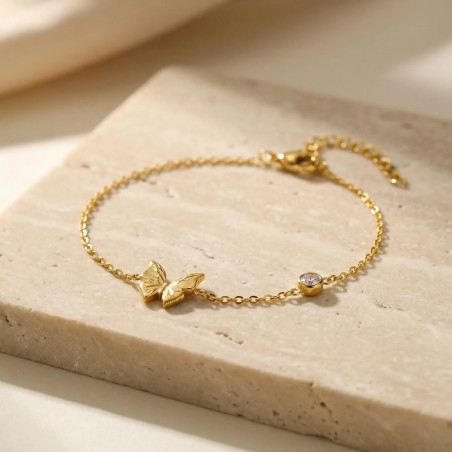 Bracelet Papillon Doré Élégance Aérienne