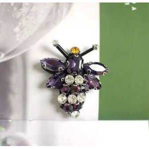 Broche Abeille Améthyste Royale Scintillante