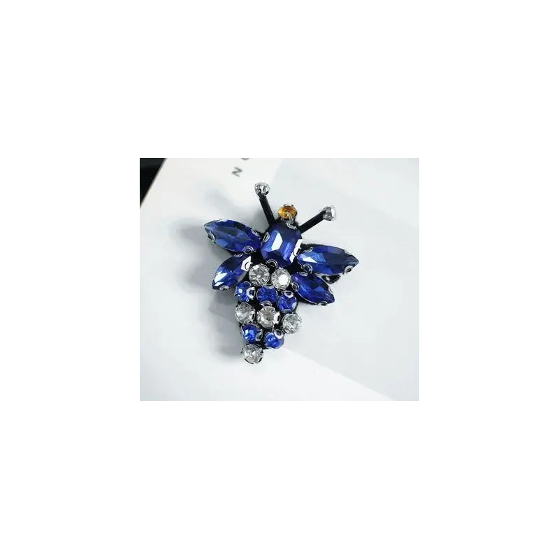 Broche Abeille Saphir Bleu Étincelant