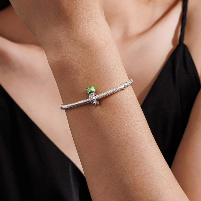 Bracciale Rana con Ciondoli Verdi | Gioielli Idea Regalo