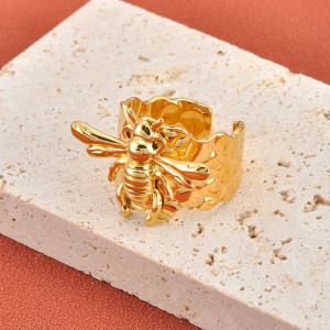 Anello Ape Maestà Dorato | Gioiello Donna in Acciaio Inox