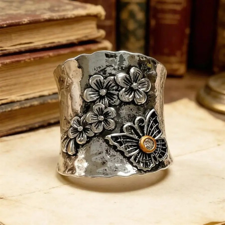 Anello Farfalla Argento Vintage Bohémien | Gioiello Donna Unico