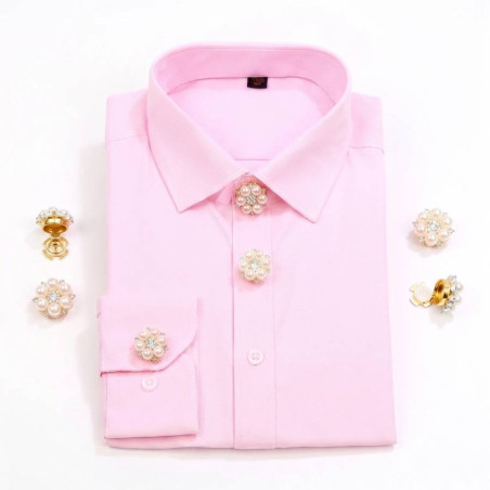 Copribottone Fiore 'Eleganza Perlata' | Accessorio Chic Unico
