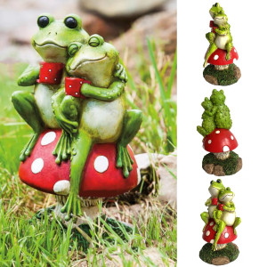 Statuetta Rane Innamorate - Decorazione Romantica Naturale!