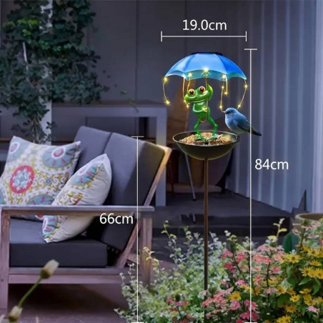 Statuetta Rana Solare da Giardino – Decorazione LED Esterno