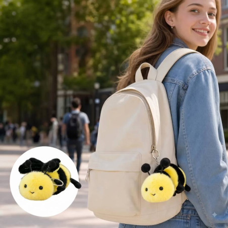Portachiavi Ape in Peluche "Piccola Butinatrice"