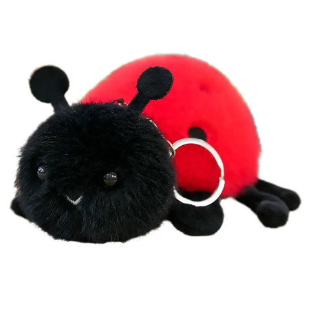Dettagli Portachiavi Coccinella in Peluche «Piccola Portafortuna»