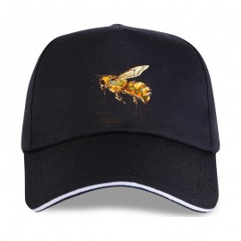 Casquette Abeille avec détails Anatomie de l'abeille noir