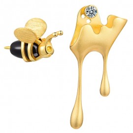 Orecchini Asimmetrici Ape Argento 925 | Idea Regalo Donna