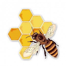 Autocollant Abeille pour véhicule voiture en PVC 10cm