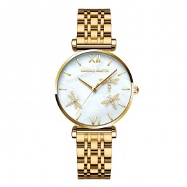 Montre à Quartz pour femme bracelet doré