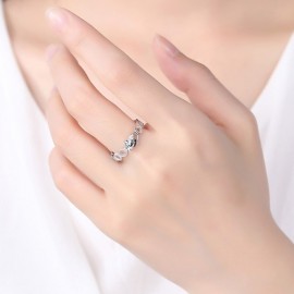 Bague abeille cœur d'abeille en argent Sterling 925 argent